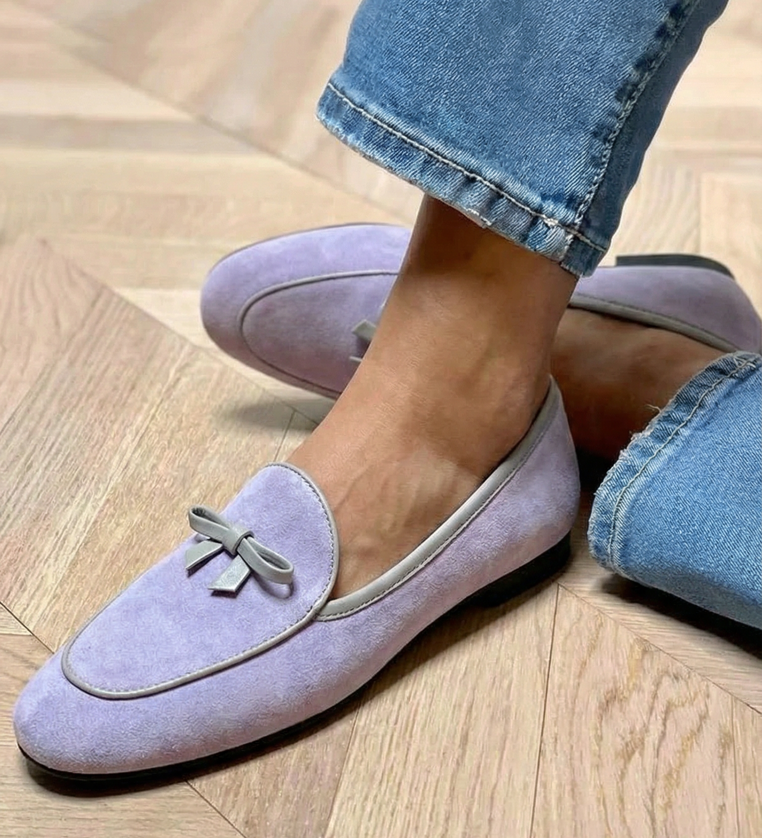 Geneviève | Chaussure Plate Élégante avec Nœud