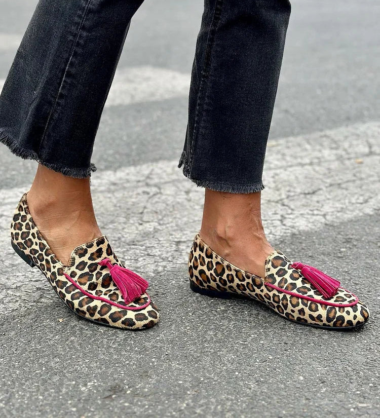 Rihanna | Mocassins à motif léopard