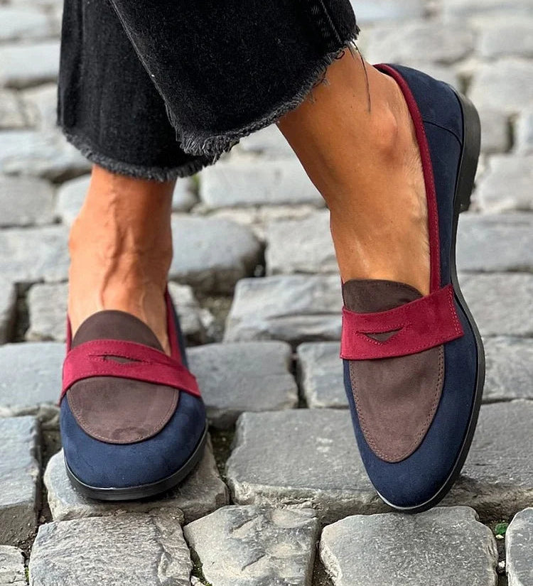 Sylvie - Mocassin Élégant Bicolore