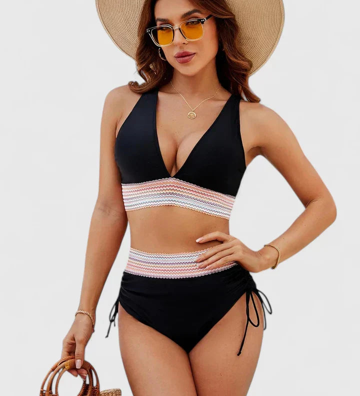 Énora | Ensemble de Bikini Élevé Élégant