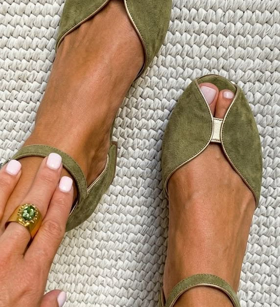 Olivia | Sandales Élégantes en Couleur Sauge