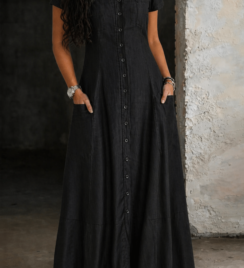 Rose - Robe Longue en Jean