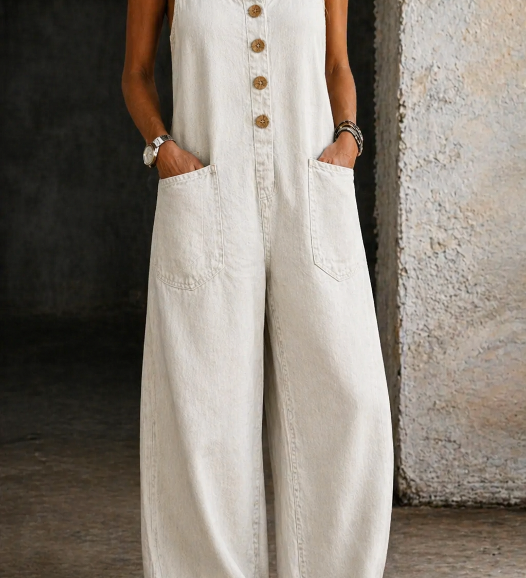Marcelline - Combinaison en Fil de Coton au Style Vintage