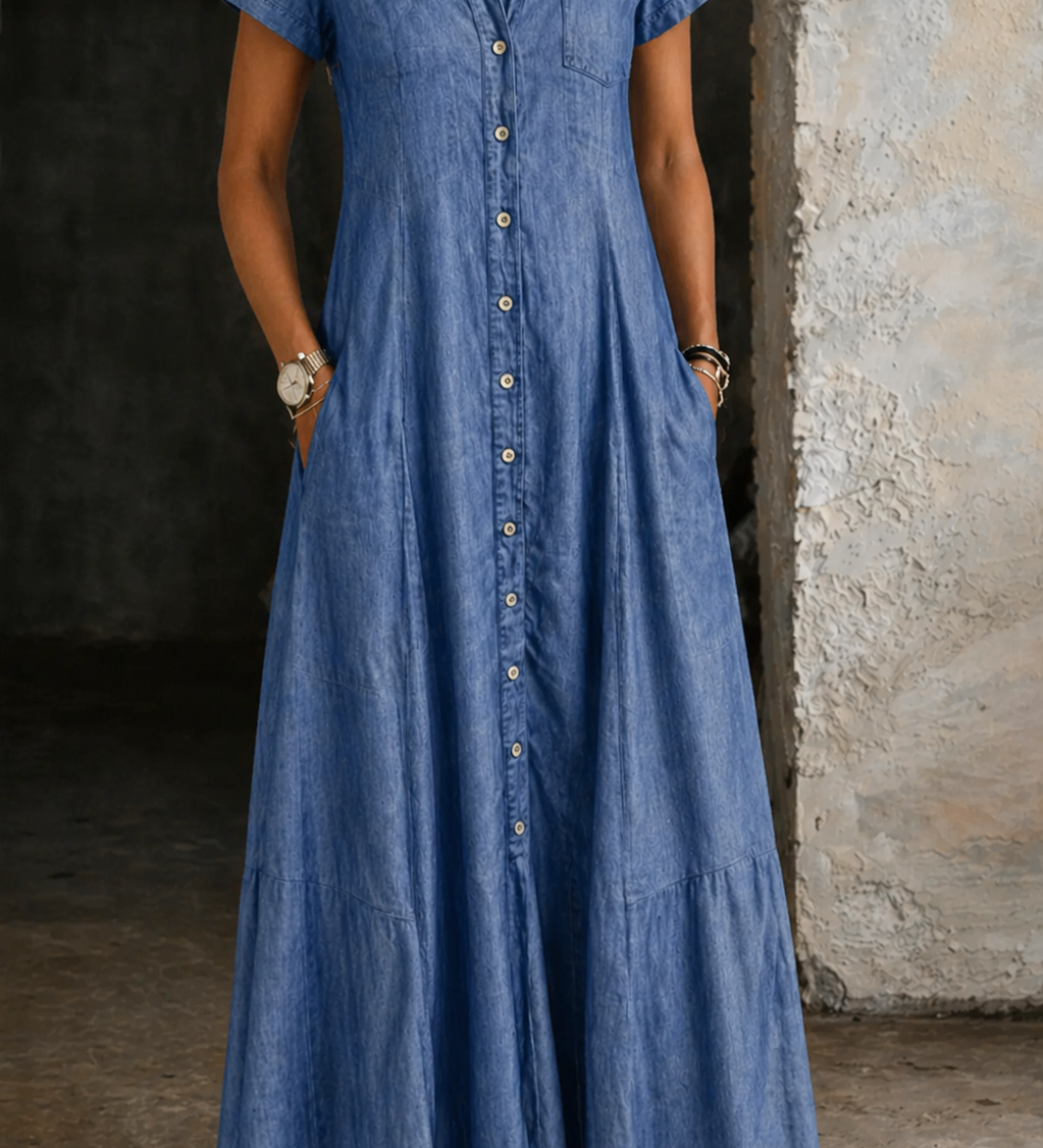 Rose - Robe Longue en Jean