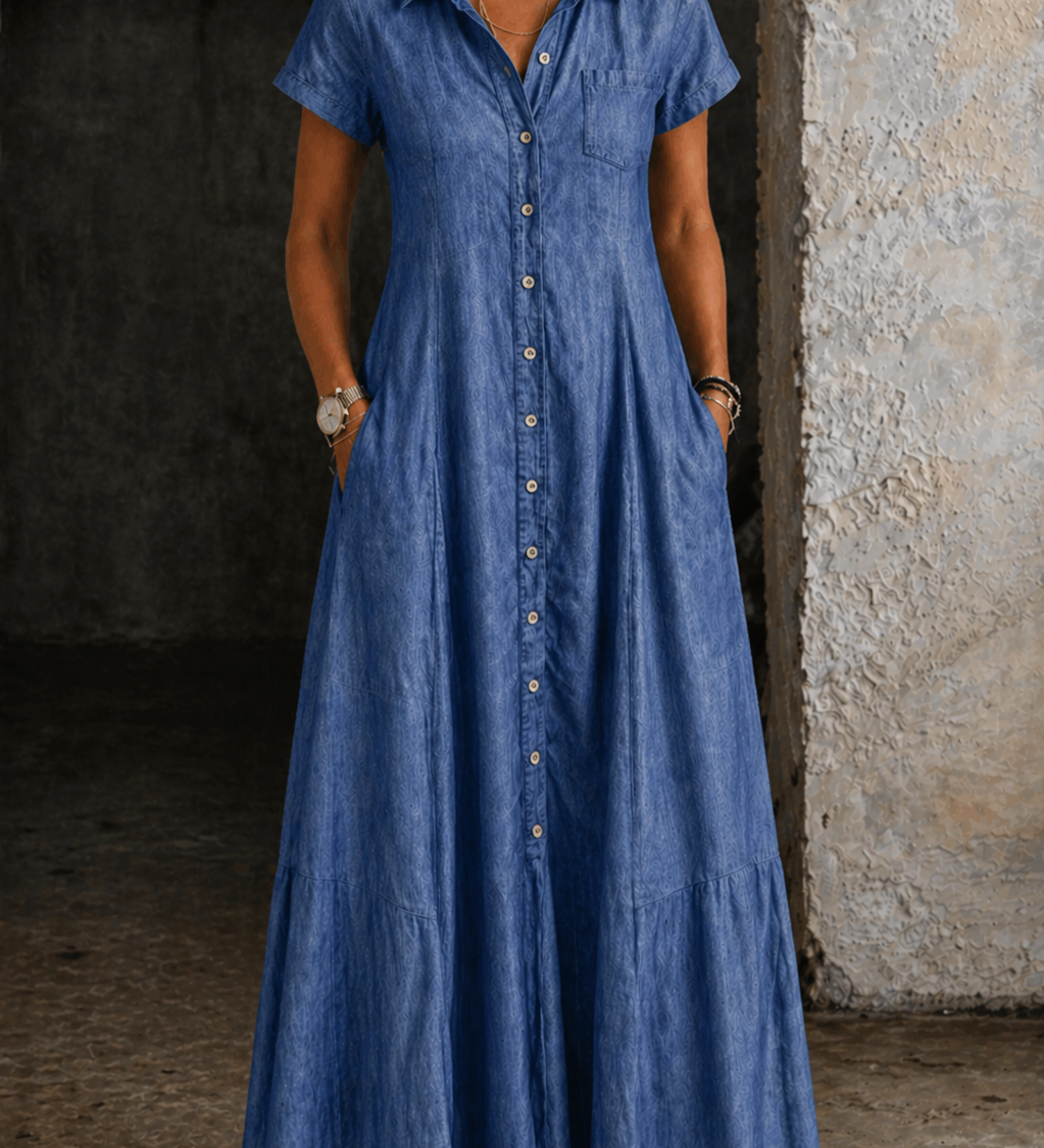 Rose - Robe Longue en Jean