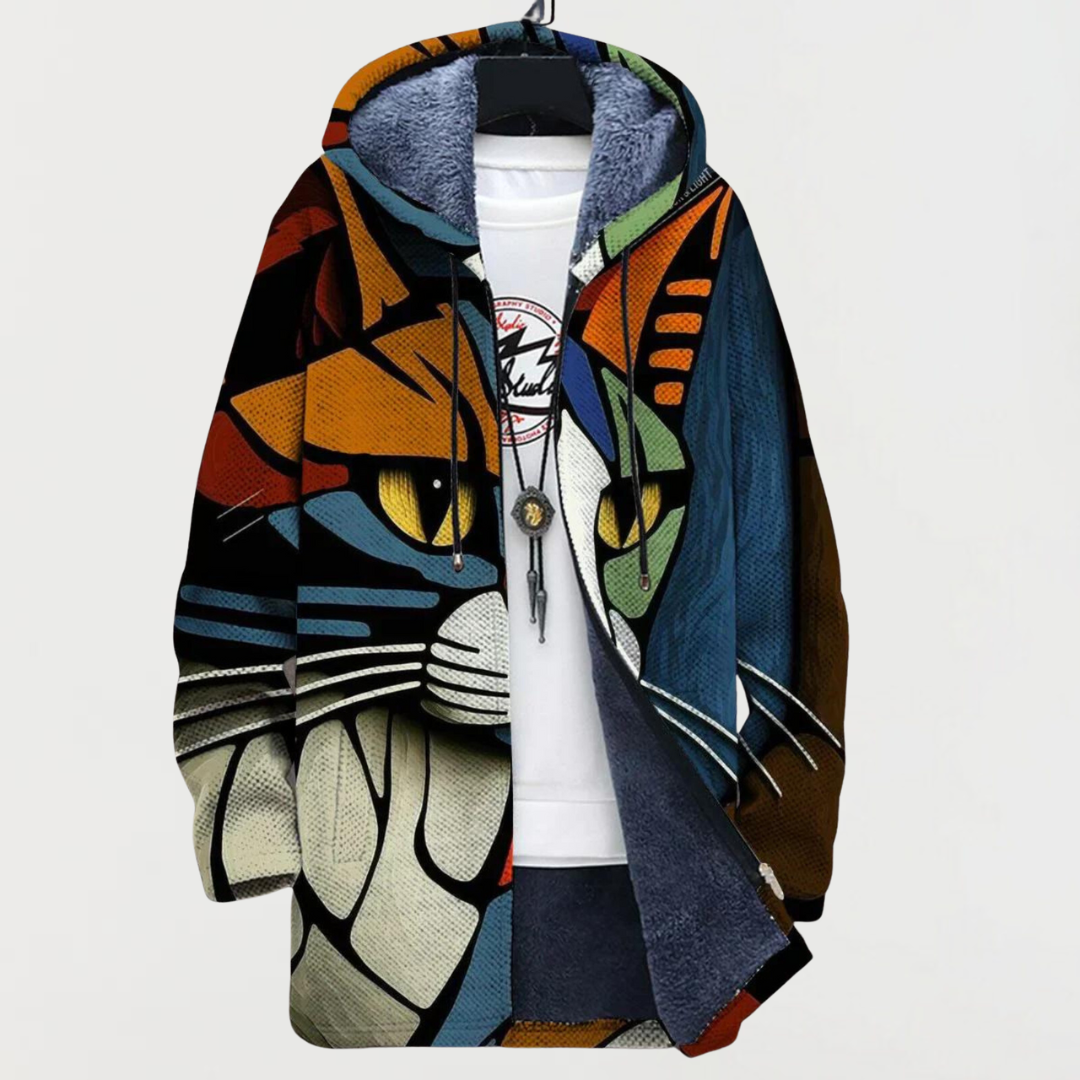 Camille – Veste avec motif abstrait de chat