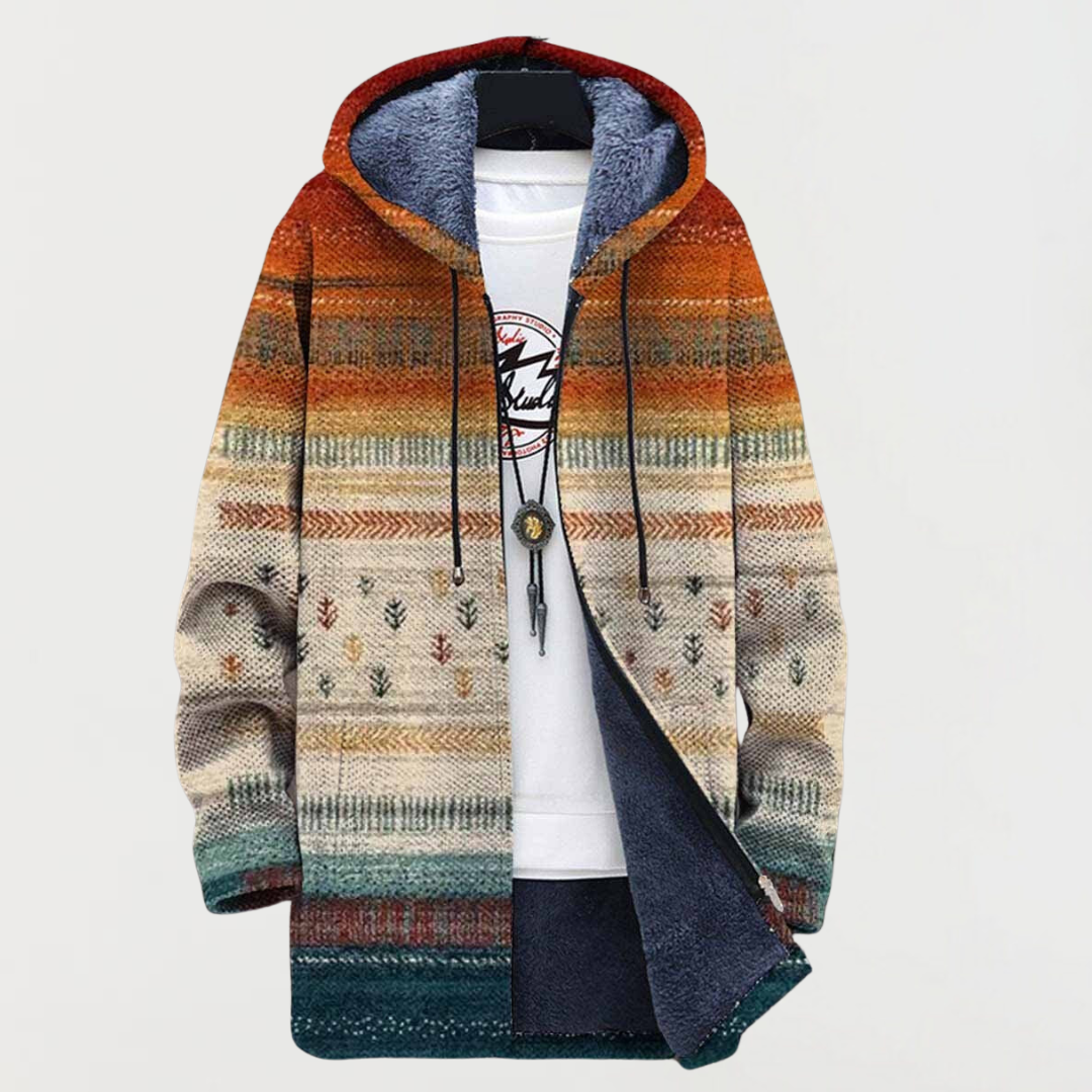 Suzanne – Manteau d'automne avec rayures