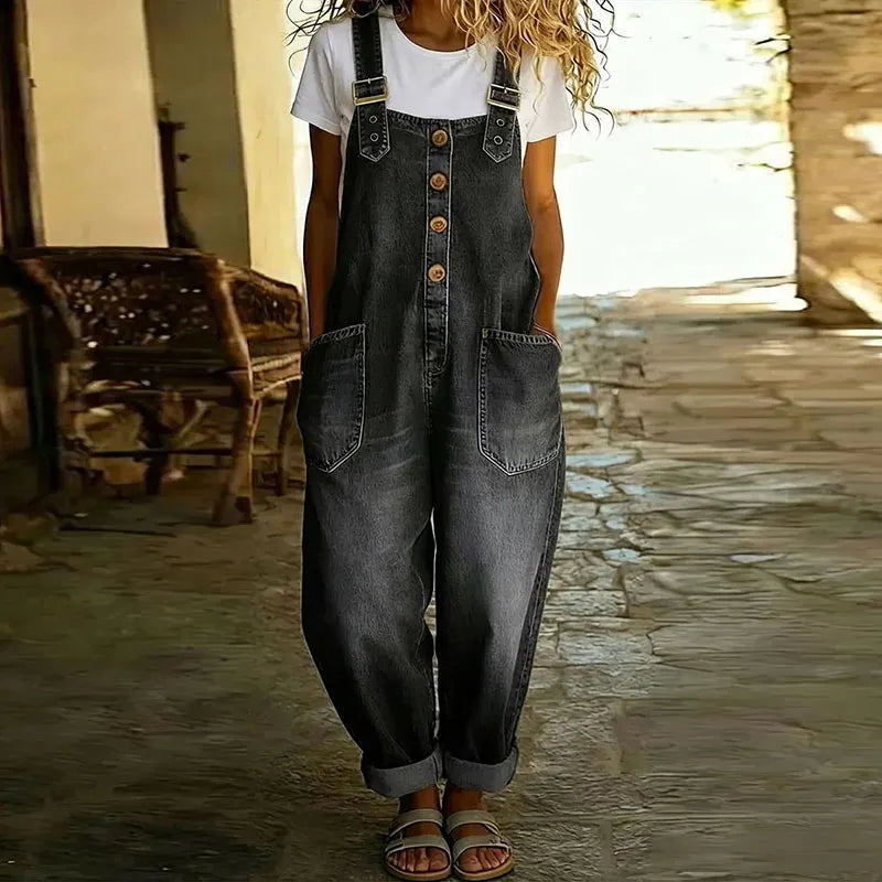 Marion - Combinaison Vintage en Coton Doux avec Aspect Jean