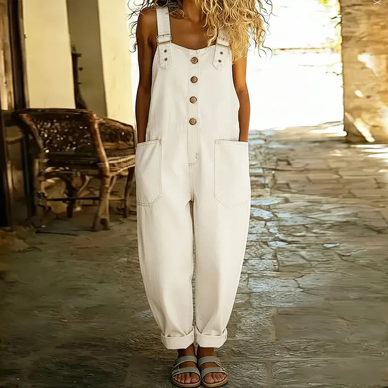 Marion - Combinaison Vintage en Coton Doux avec Aspect Jean