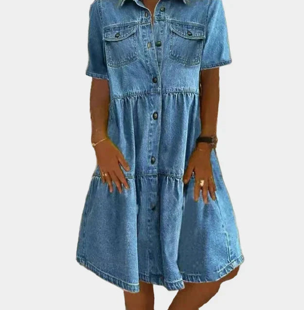 Véronique - Robe en Jean Boho