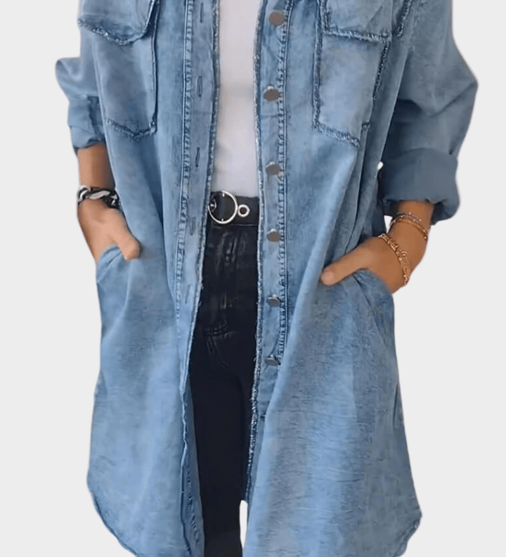 Ursule - Robe chemise en denim