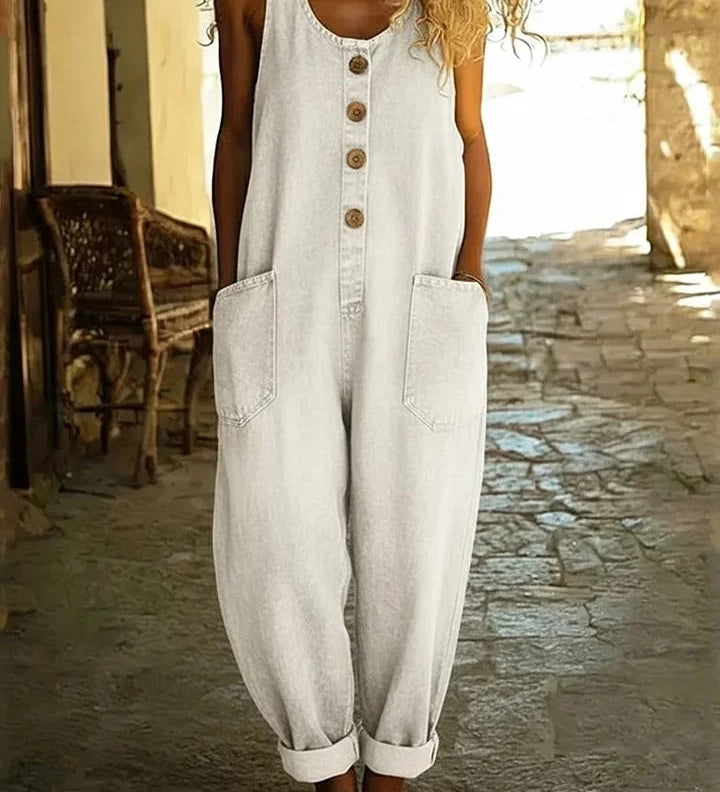 Delphine - Combinaison en Denim Vintage