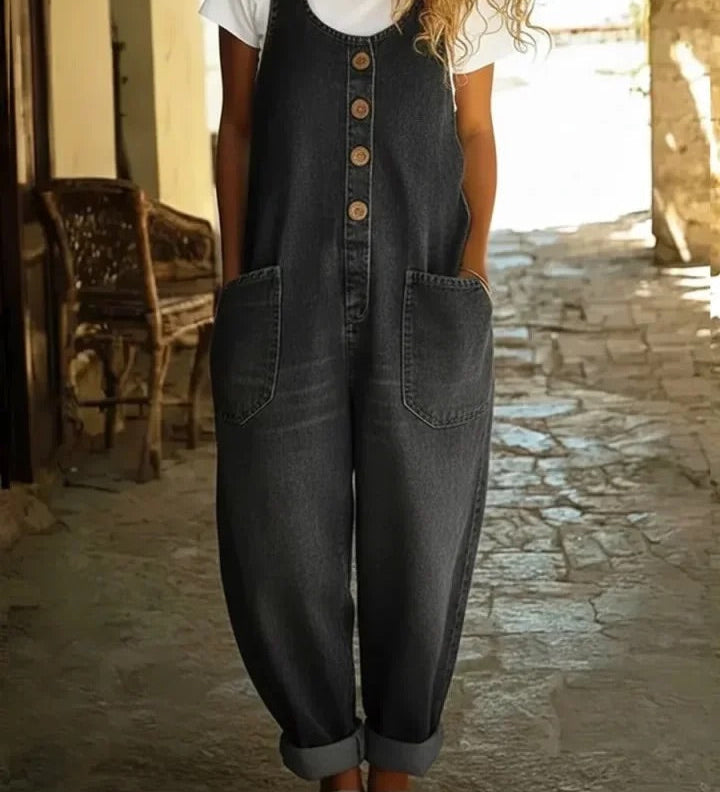 Delphine - Combinaison en Denim Vintage